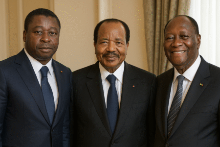 Faure Gnassingbé, Paul Biya et Alassane Ouattara